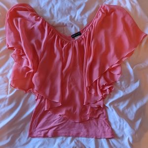Pink flowy shirt
